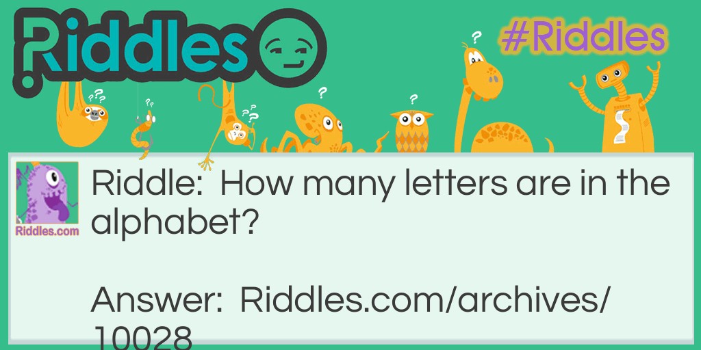 The alphabet Riddle Meme.
