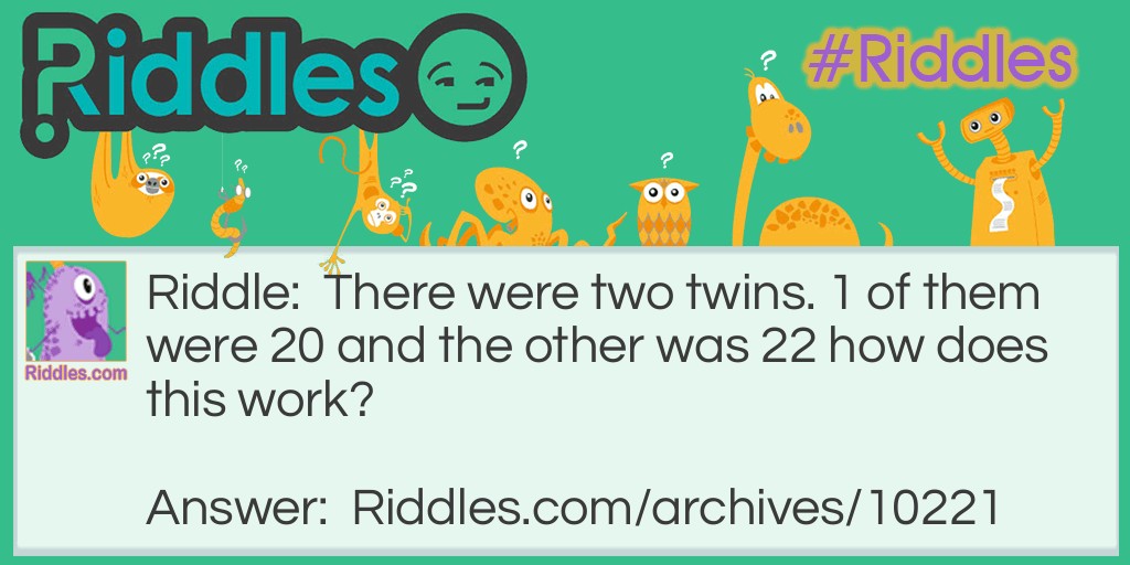 Two Twins Riddle Meme.