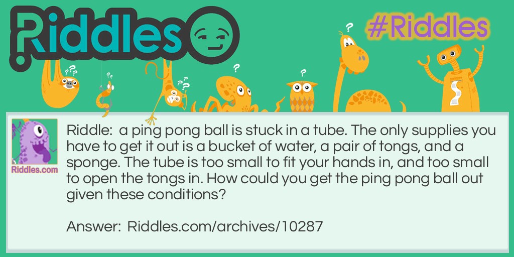the ping pong ball Riddle Meme.