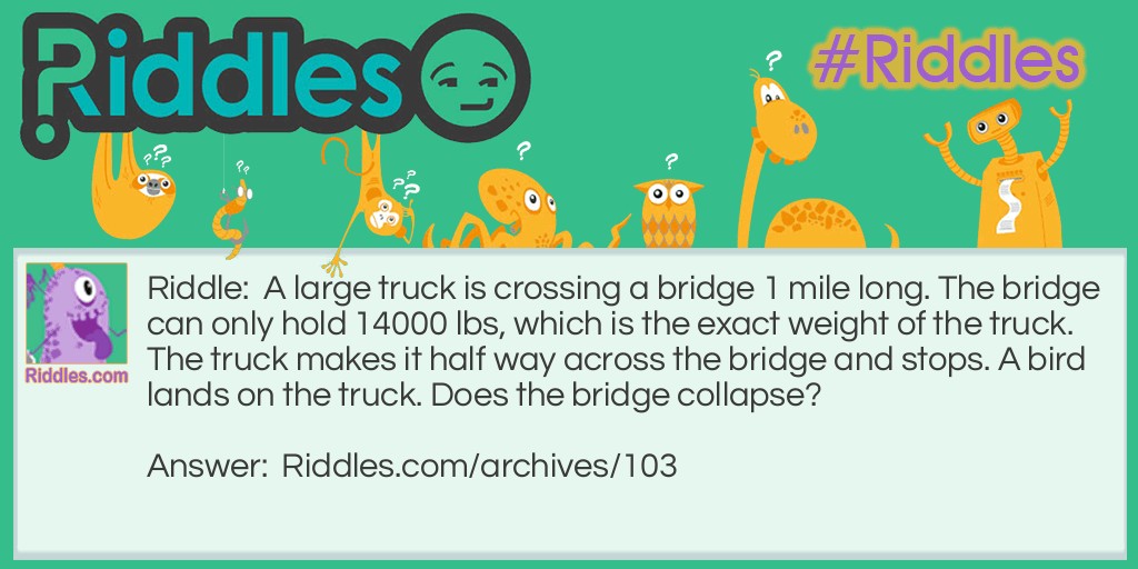 A Large Truck Riddle Meme.