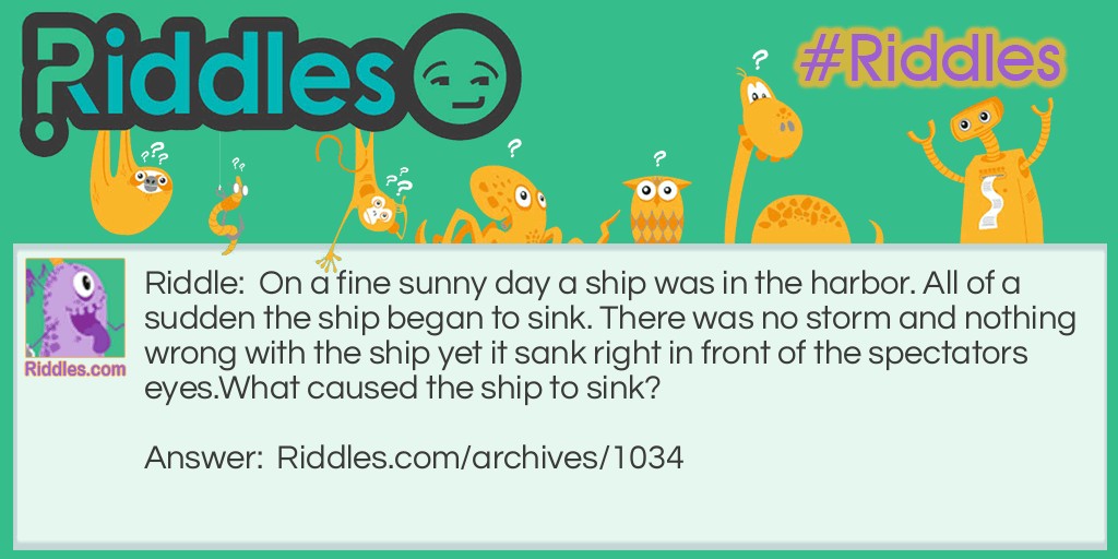 Sinking Ship Riddle Meme.