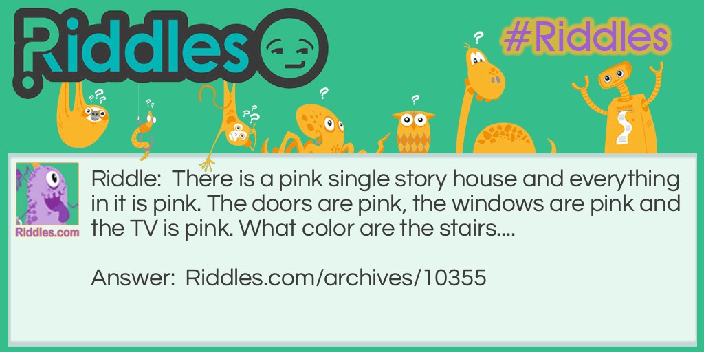The Pink House Riddle Meme.