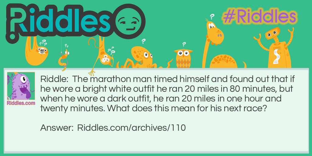 Marathon Man Riddle Meme.