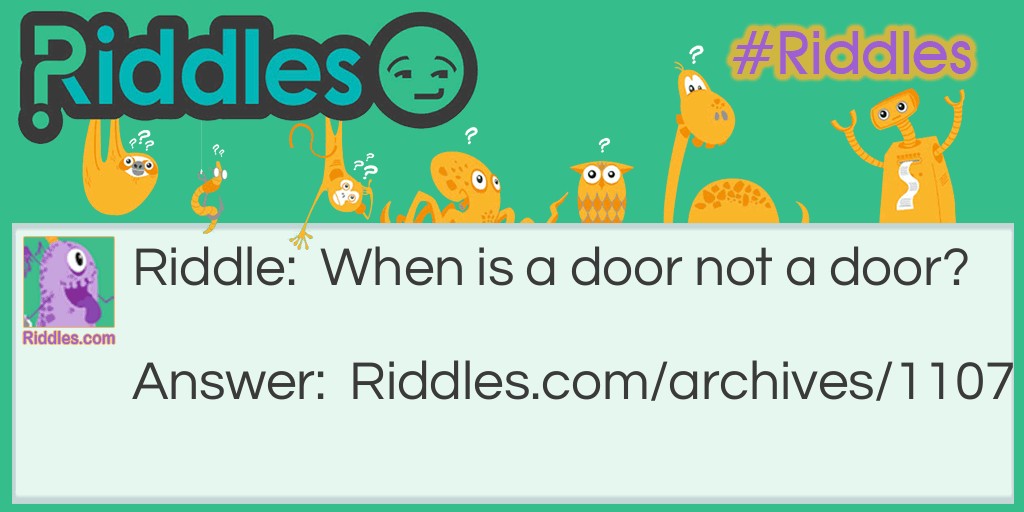 The door Riddle Meme.