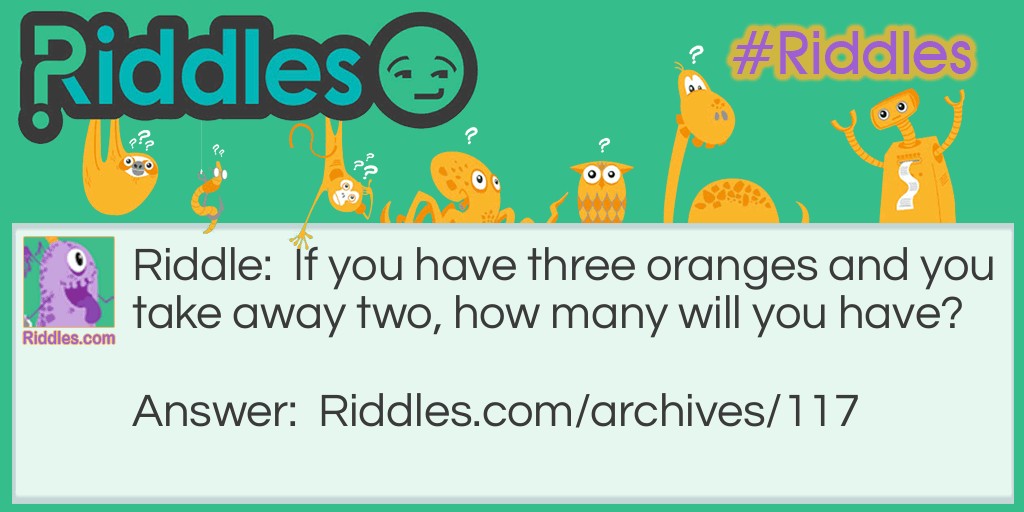 Three Oranges Riddle Meme.