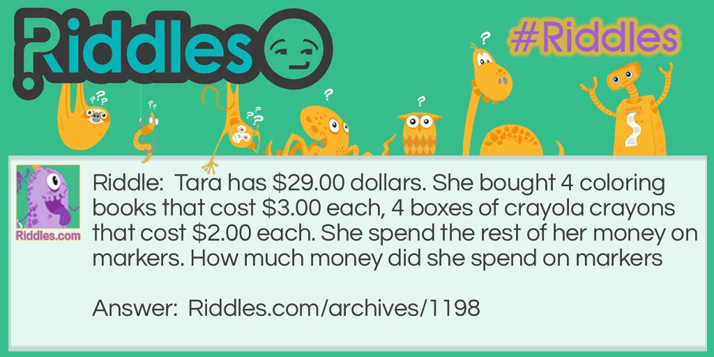 How  many  dollars does Tara has Riddle Meme.