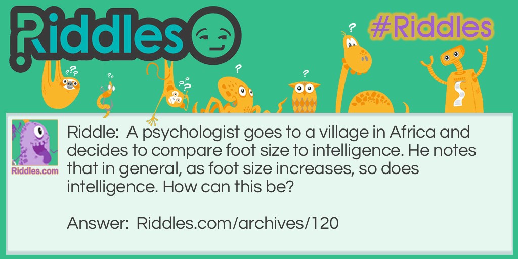 Foot Size Riddle Meme.