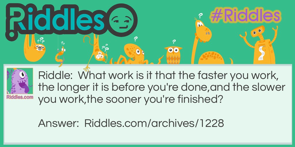 What works? Riddle Meme.