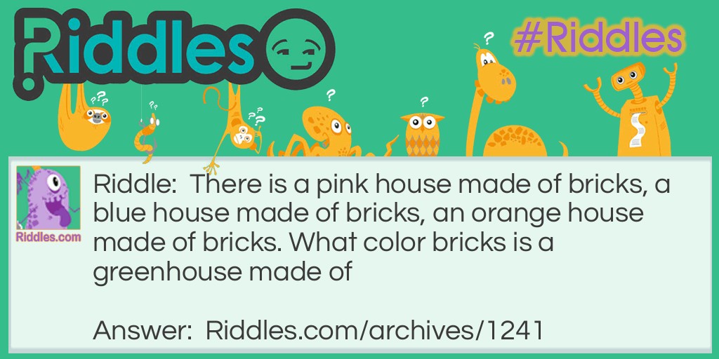 Pink House Of Bricks Riddle Meme.
