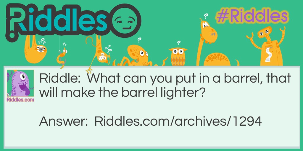 The Barrel Riddle Meme.