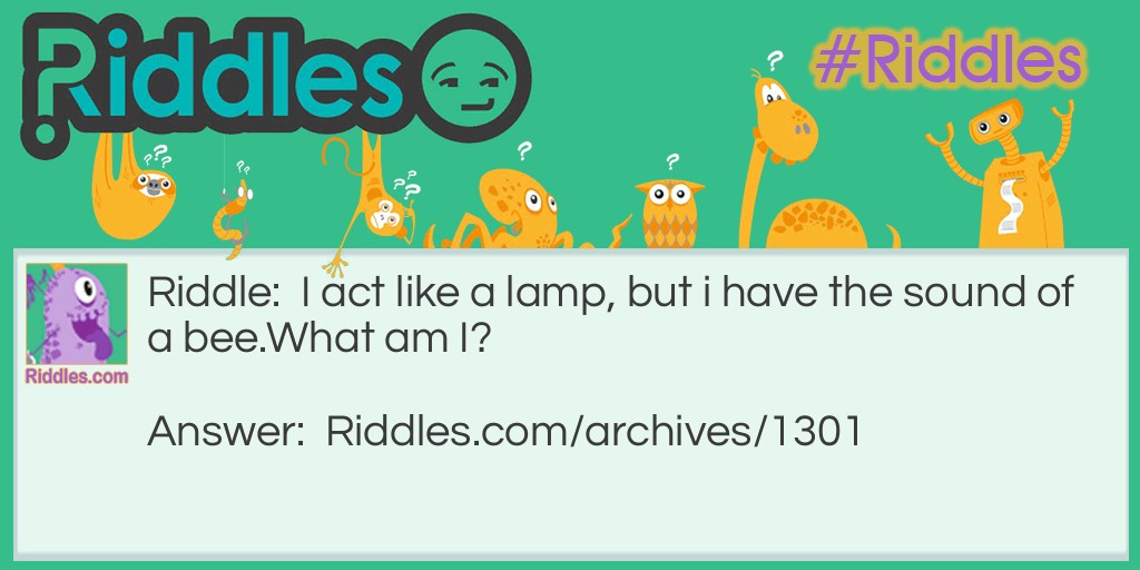 A Lamp Riddle Meme.