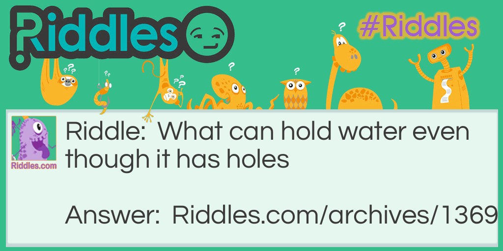 holes Riddle Meme.