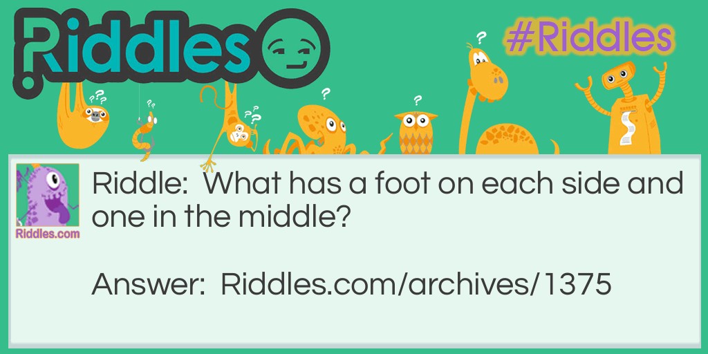 What has a foot? Riddle Meme.