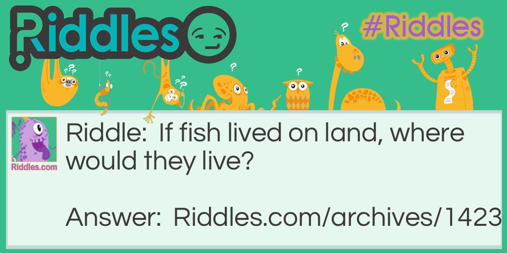 Land fish Riddle Meme.
