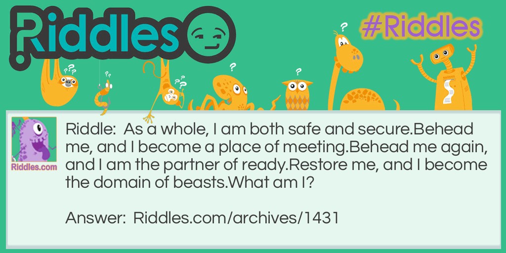 Behead me Riddle Meme.