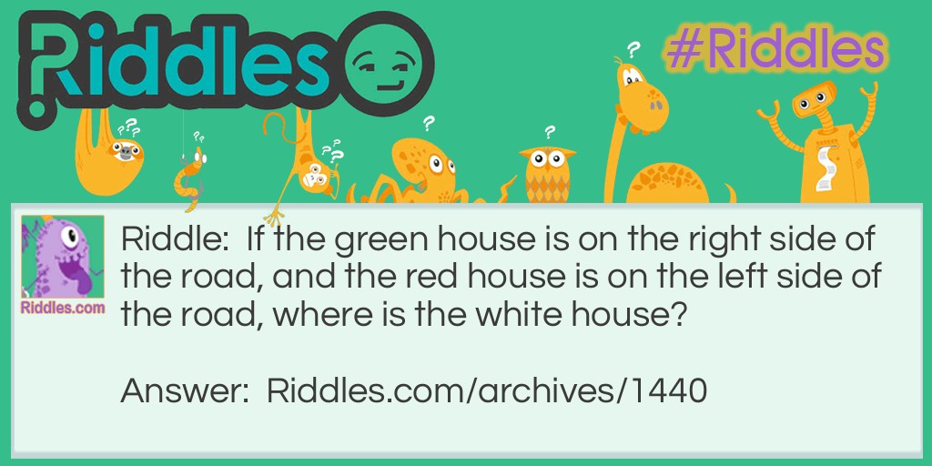 The Green House Riddle Meme.