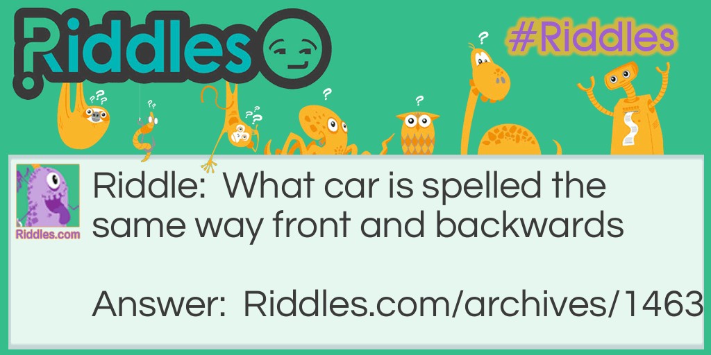 Backwards Car Riddle Meme.