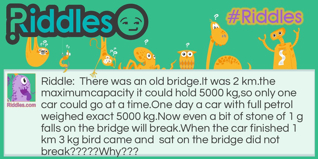 2 km bridge Riddle Meme.