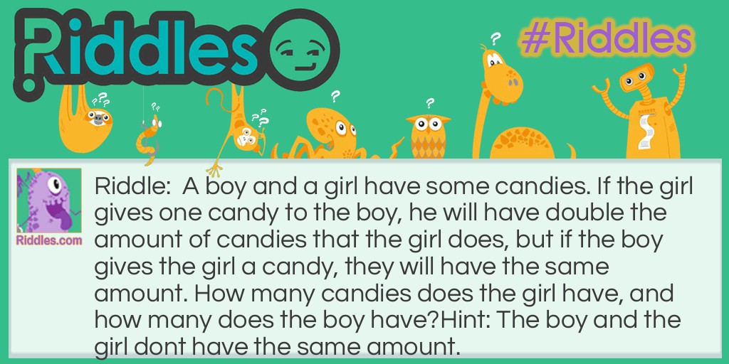 How Many Candies? Riddle Meme.