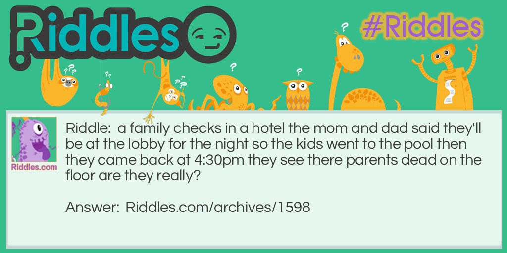 Kids in a hotel Riddle Meme.