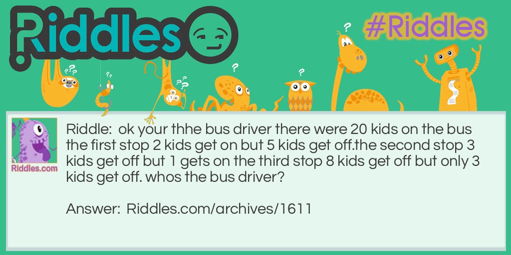 the school bus Riddle Meme.