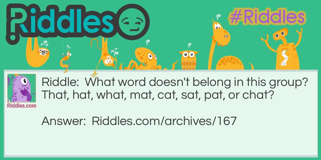 -at Words Riddle Meme.