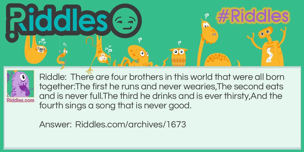 Four brothers Riddle Meme.
