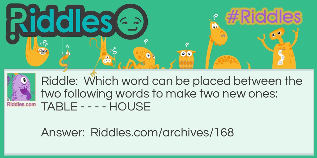 Two New Words Riddle Meme.