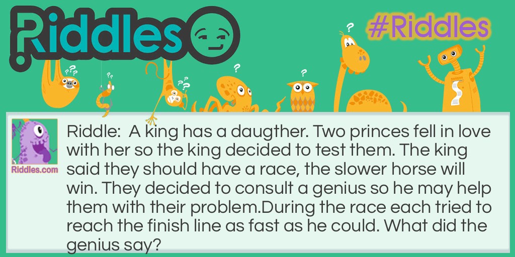 slow race Riddle Meme.