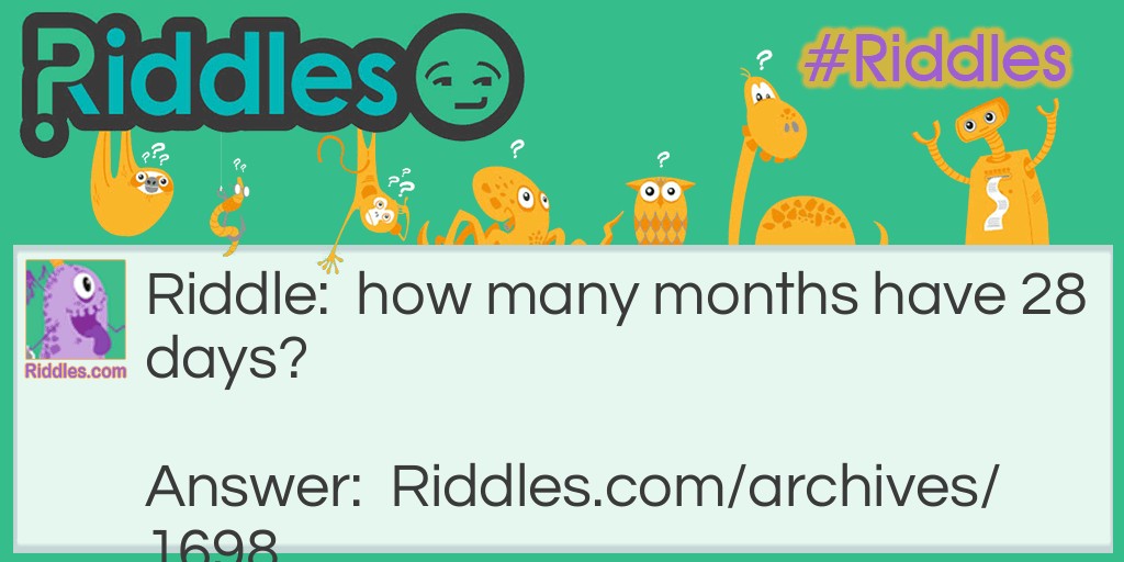 Months Riddle Meme.