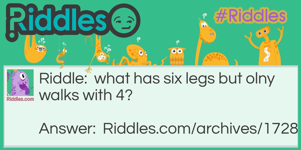 how many legs? Riddle Meme.