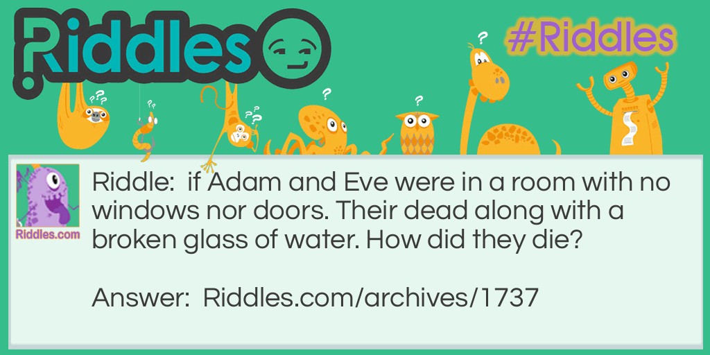 Adam and Eve Riddle Meme.