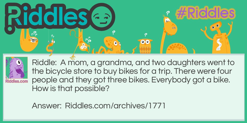 Bicycle Shopping Trip Riddle Meme.