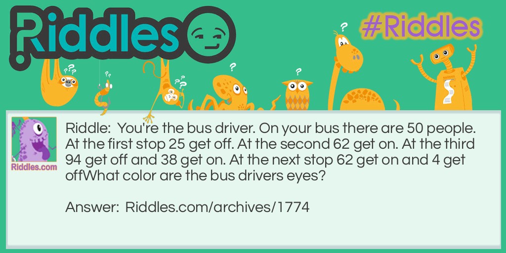 Bus Driver Riddle Meme.