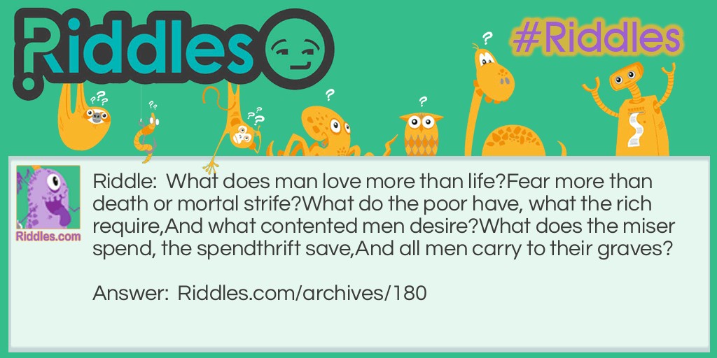 Contented Men Desire Riddle Meme.