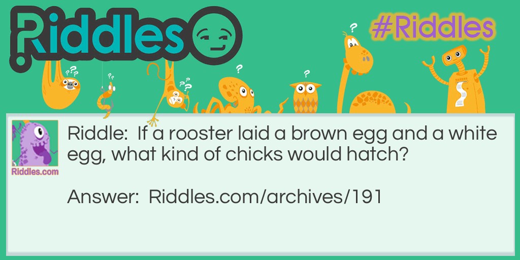 Rooster Eggs Riddle Meme.
