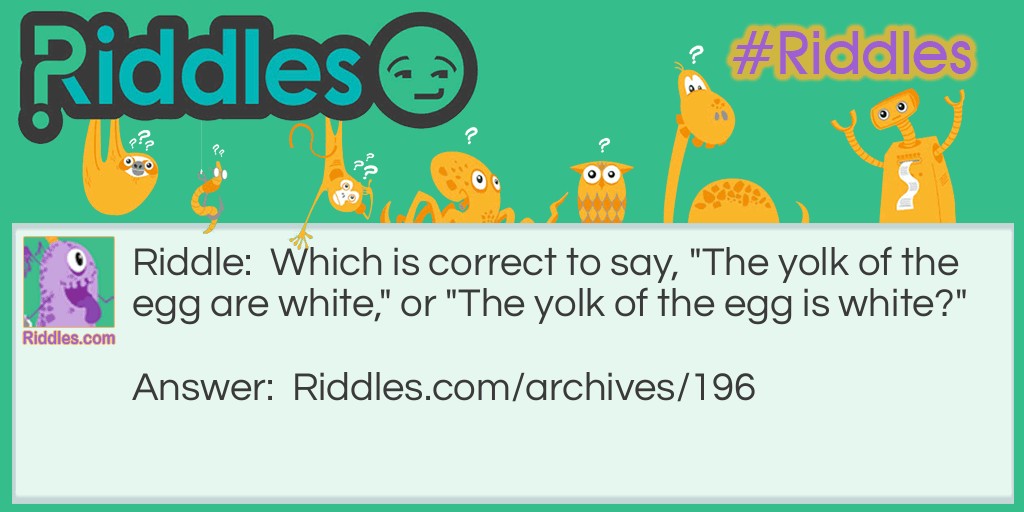 Egg Yolks Riddle Meme.