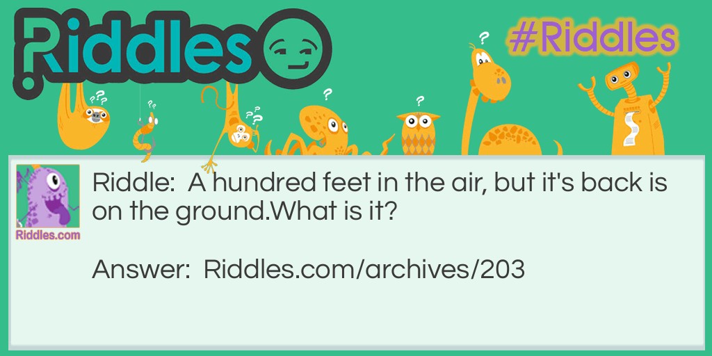 A Hundred Feet Riddle Meme.