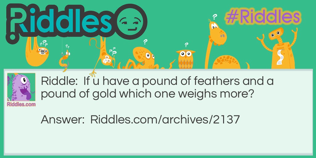 Feathers and Gold Riddle Meme.