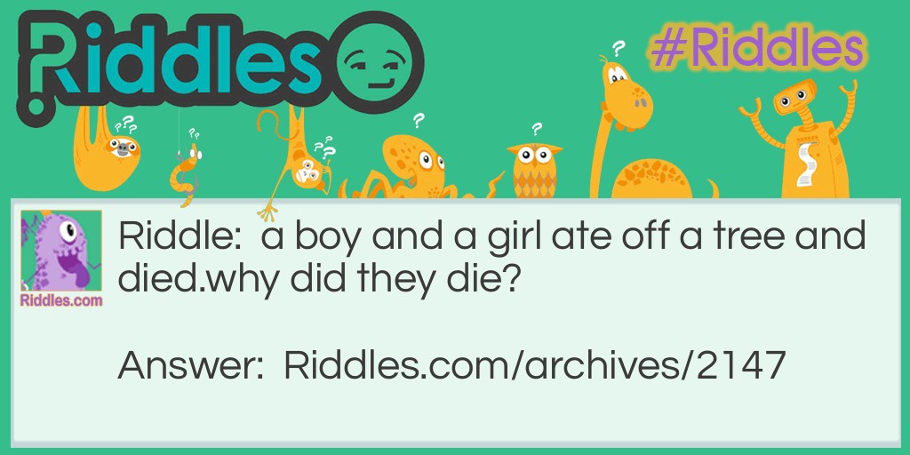 why did they die? Riddle Meme.