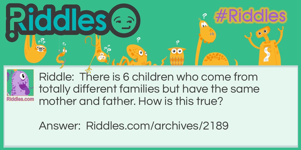 6 Children Riddle Meme.