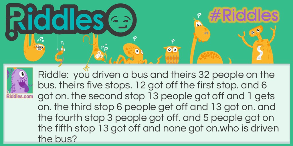 a bus Riddle Meme.