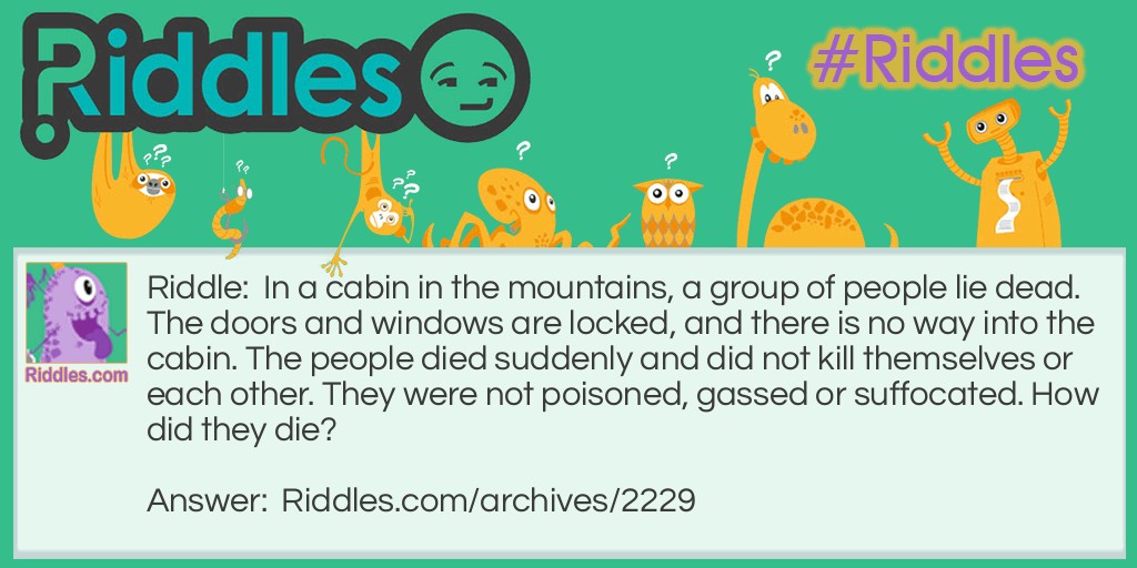 Mountain Murder Mystery Riddle Meme.