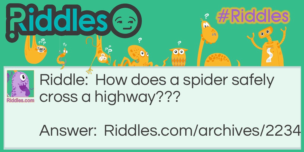 Spiders and Highways Riddle Meme.