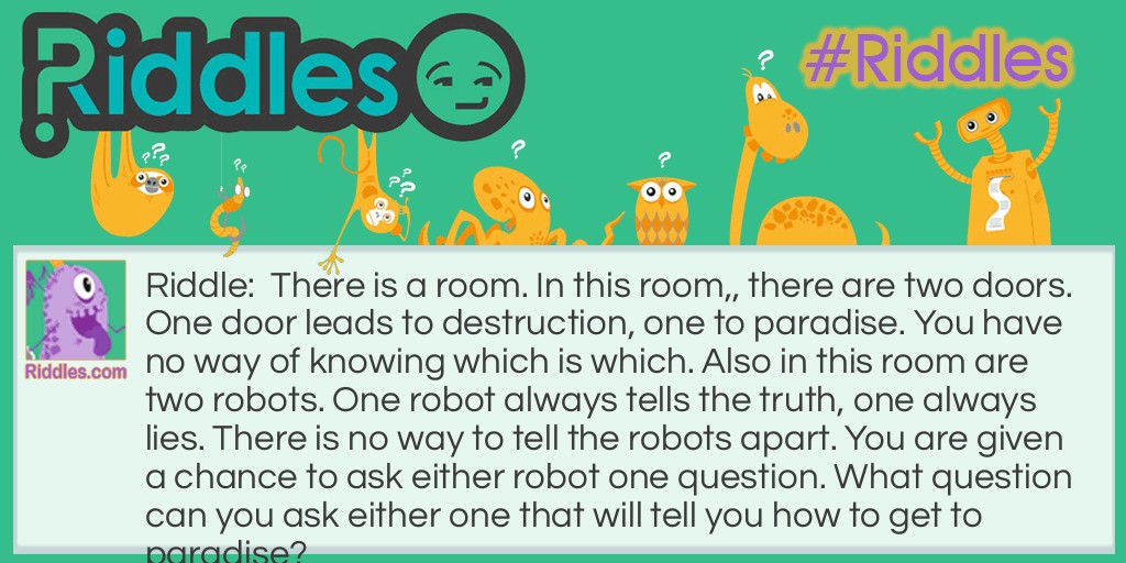 Two Robots Riddle Meme.