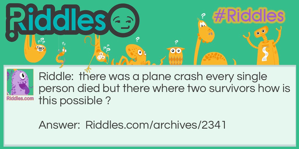 Plane crash Riddle Meme.