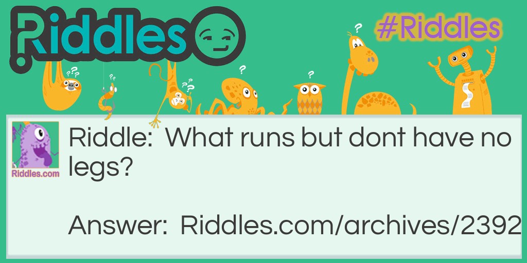 running Riddle Meme.