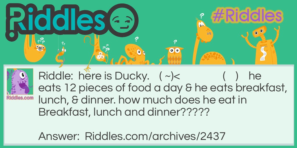 Ducky ! ! ! ! ! Riddle Meme.