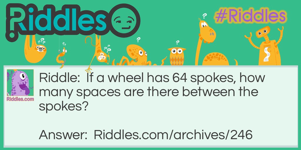 Inbetween the Spokes Riddle Meme.