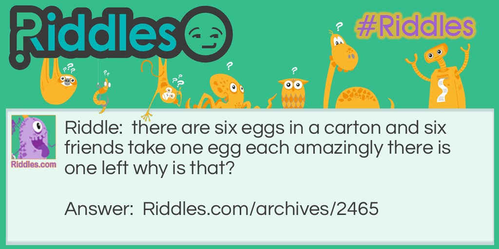 the 6 eggs Riddle Meme.